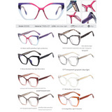 Box Frame Anti-Blue Light Glasses – Geometric Full Frame Flat Mirror Eyewear