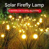 Solar Firefly Garden Lights – 6-Head LED Landscape Stakes for Courtyard & Lawn Decor