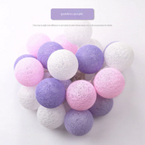 LED Cotton Ball String Lights – DIY Fairy Light Decor for Bedroom & Parties (10 lights)