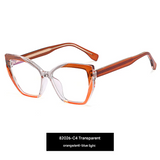 Box Frame Anti-Blue Light Glasses – Geometric Full Frame Flat Mirror Eyewear