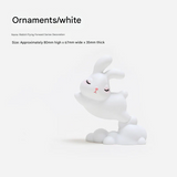 Mini Bunny Car Dashboard Ornament – Resin Cartoon Decor for Car Interior