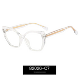 Box Frame Anti-Blue Light Glasses – Geometric Full Frame Flat Mirror Eyewear