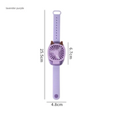 USB Rechargeable Watch Fan – Mini Wearable Fan with Colorful Lights