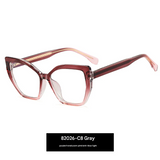 Box Frame Anti-Blue Light Glasses – Geometric Full Frame Flat Mirror Eyewear