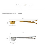 Stainless Steel Coffee Measuring Spoon with Bag Clip – 2-in-1 Coffee Scoop