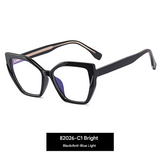 Box Frame Anti-Blue Light Glasses – Geometric Full Frame Flat Mirror Eyewear