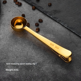 Stainless Steel Coffee Measuring Spoon with Bag Clip – 2-in-1 Coffee Scoop