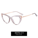 Cat-Eye Blue Light Blocking Glasses for Women – Large Full Frame TR90 Optical Eyewear