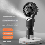 Portable Mini Neck & Handheld Fan with Mist Spray – USB Rechargeable