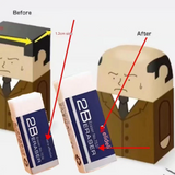 Bald Uncle Eraser – Funny Cartoon PVC Stationery for Students