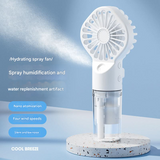 Portable Mini Neck & Handheld Fan with Mist Spray – USB Rechargeable