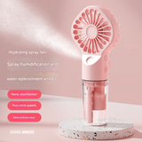 Portable Mini Neck & Handheld Fan with Mist Spray – USB Rechargeable