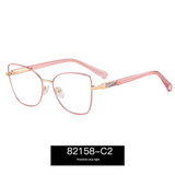 Women’s Square Metal Blue Light Blocking Glasses – Full Frame Anti-UV Eyewear