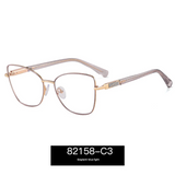 Women’s Square Metal Blue Light Blocking Glasses – Full Frame Anti-UV Eyewear