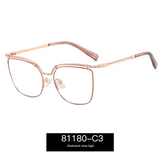 Women's Thin Metal Glasses Frame – Minimalist Anti-Blue Light Myopia Eyewear
