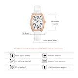 Sinobi Retro Barrel Dial Women's Quartz Watch – Diamond Accent, Waterproof, PU Strap