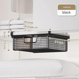 Pull-Out Hanging Storage Shelf – Carbon Steel Organizer for Kitchen, Bathroom & Closet