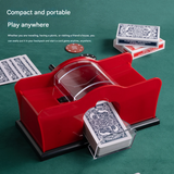 Manual Poker Card Shuffler for 2–6 Decks – Hand-Cranked Plastic Shuffler for Table Games