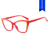 Polygon Cat-Eye Anti-Blue Light Glasses for Women – Full Frame Flat Lens