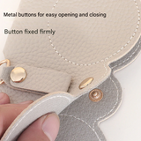 PU Leather Sunglasses Case – Portable Eyewear Pouch with Lanyard & Protective Clip