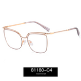 Women's Thin Metal Glasses Frame – Minimalist Anti-Blue Light Myopia Eyewear