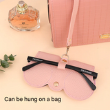 PU Leather Sunglasses Case – Portable Eyewear Pouch with Lanyard & Protective Clip