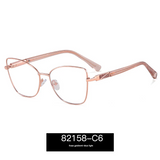 Women’s Square Metal Blue Light Blocking Glasses – Full Frame Anti-UV Eyewear