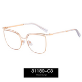 Women's Thin Metal Glasses Frame – Minimalist Anti-Blue Light Myopia Eyewear