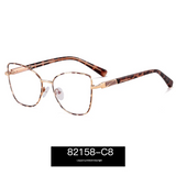 Women’s Square Metal Blue Light Blocking Glasses – Full Frame Anti-UV Eyewear