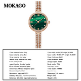 MOKAGO Women’s Quartz Watch – Diamond Dial, Luxury Zinc Alloy Bracelet