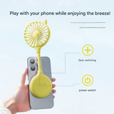 Portable USB Mini Fan with Suction Cup – Rechargeable, Hands-Free