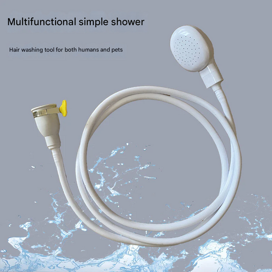Quick-Connect Faucet Shower Head Set – Outdoor & Indoor Use for Pets, Kids, Hair Wash