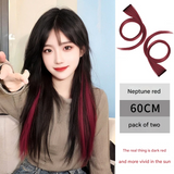 Invisible One-Piece Dyed Wig – Long Straight Realistic Hair Extension for Women - 55cm long