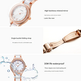 Sinobi Women’s Luxury Quartz Watch – Diamond-Accented Waterproof Fashion Timepiece