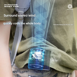 Portable Waist Clip Fan – USB Rechargeable, Hands-Free Cooling