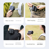 Portable Waist Clip Fan – USB Rechargeable, Hands-Free Cooling