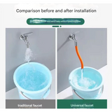 Flexible Faucet Extender for Bathroom – 360° Rotating, Splash-Proof, Universal Connector