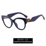 Retro Round Blue Light Glasses for Women – Large Frame Eyewear | Myopia-Ready