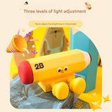 2B Pencil Night Light – Creative Geometric Desk Lamp & Phone Holder Gift