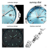 SK Women’s Stainless Steel Quartz Watch – Fashion Round Dial, Waterproof Wristwatch