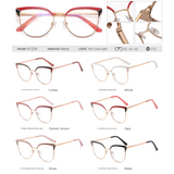 Women's Metal Butterfly Glasses Frame – Anti-Blue Light, Myopia-Ready Eyewear