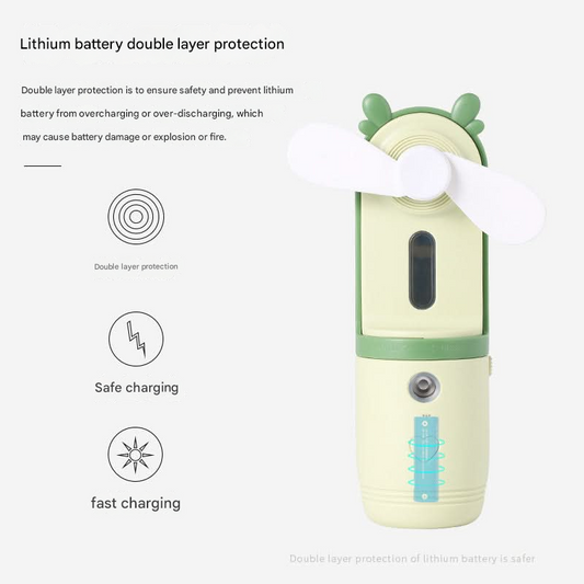 Portable USB Mini Fan & Humidifier – Cute Pet Design