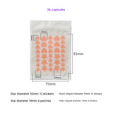 Colorful Heart & Star Acne Patches – Ultra-Thin Hydrocolloid Pimple Patch (36 Patches)