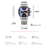 Sinobi Men’s Quartz Chronograph Watch – Luminous Dial, Multi-Function Design