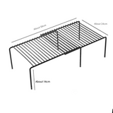 Retractable Kitchen Cabinet Organizer Rack – 2-Tier Carbon Steel Shelf