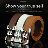 Men’s Korean-Style Smooth Buckle Belt – Casual Belt For Jeans & Trousers