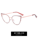 Women’s Cat Eye Blue Light Glasses – Metal Fashion Frame for Myopia or Daily Wear