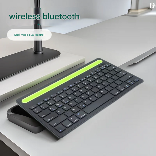 Wireless Bluetooth Keyboard with Stand – Dual-Mode, Fast Charging for Tablets & Phones