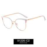 Women's Metal Butterfly Glasses Frame – Anti-Blue Light, Myopia-Ready Eyewear