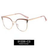 Women's Metal Butterfly Glasses Frame – Anti-Blue Light, Myopia-Ready Eyewear